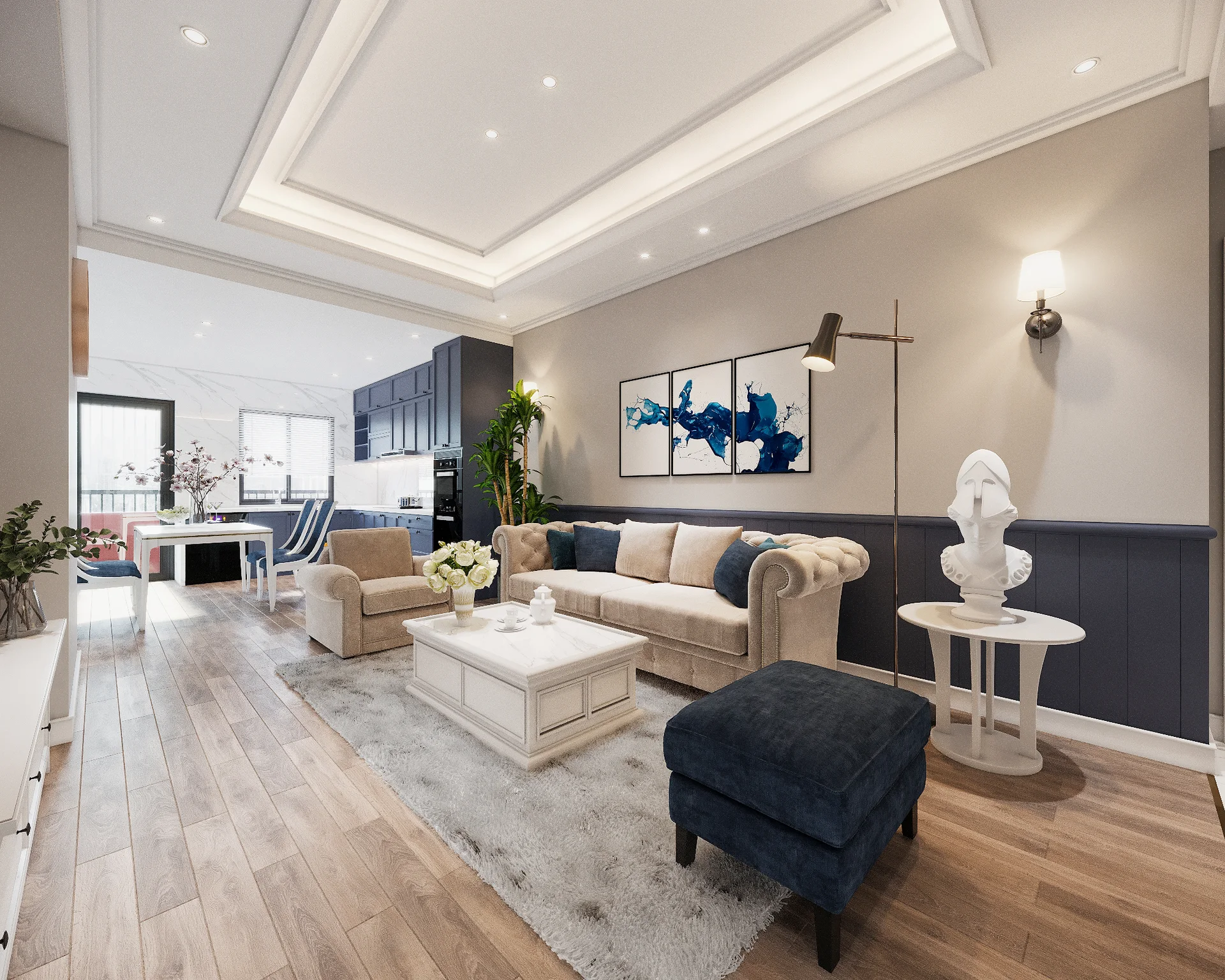 Tổ chức không gian
căn diện tích lớn